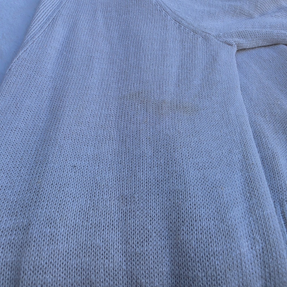 Banana Republic White Ramie Rayon Open Front Duster Cardigan Sweater Mens M - Picture 11 of 12